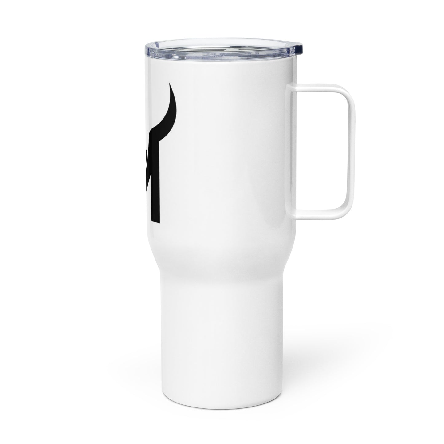 Travel mug with a handle