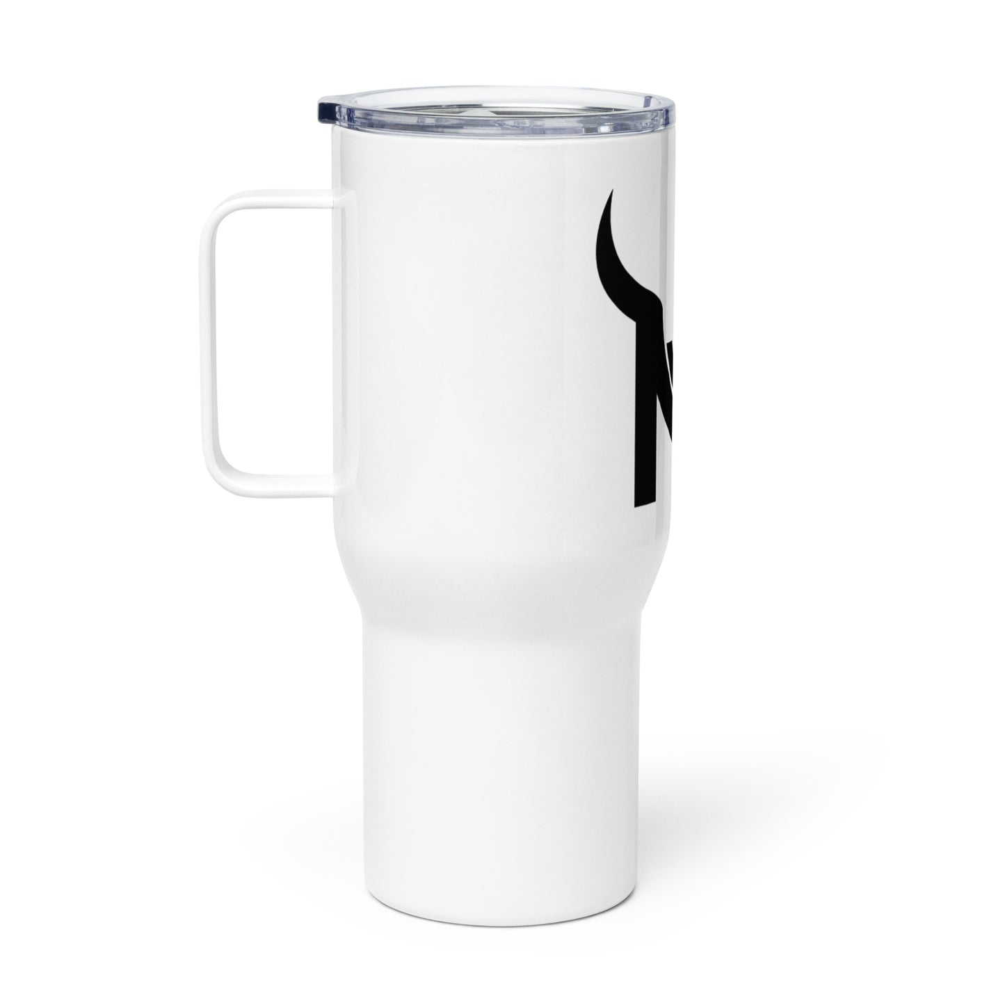 Travel mug with a handle